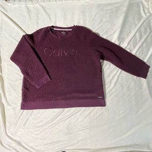 Fluffy Maroon Calvin Klein Sweater